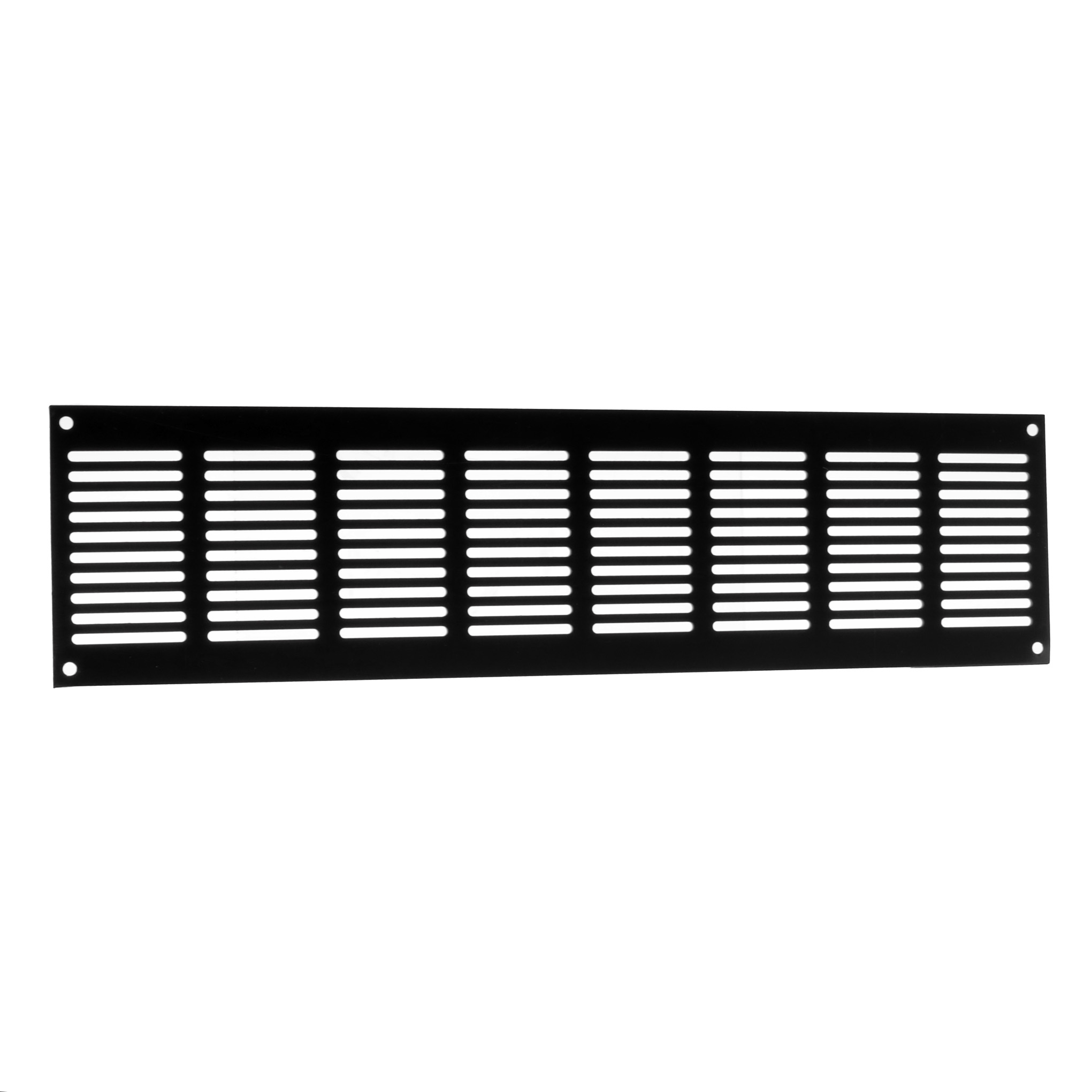 Flat plinth grille 400x100mm Black