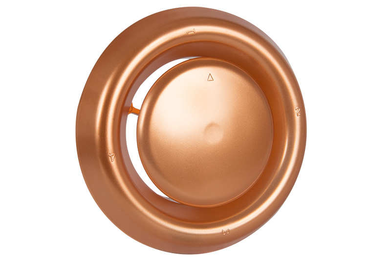 64500726 Round valve Ø125mm copper