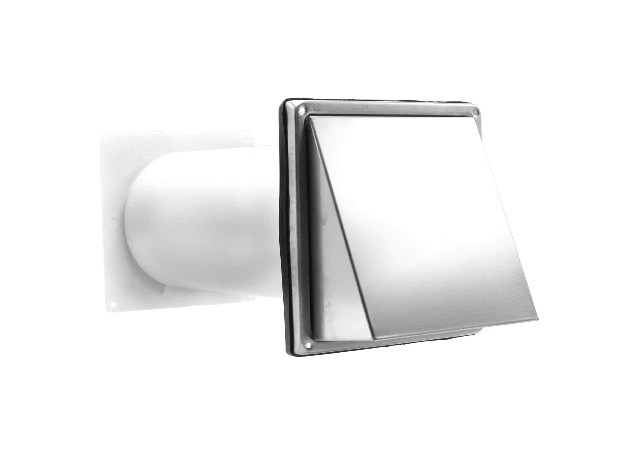Stainless steel Outdoor air vent angled cowl Ø100mm