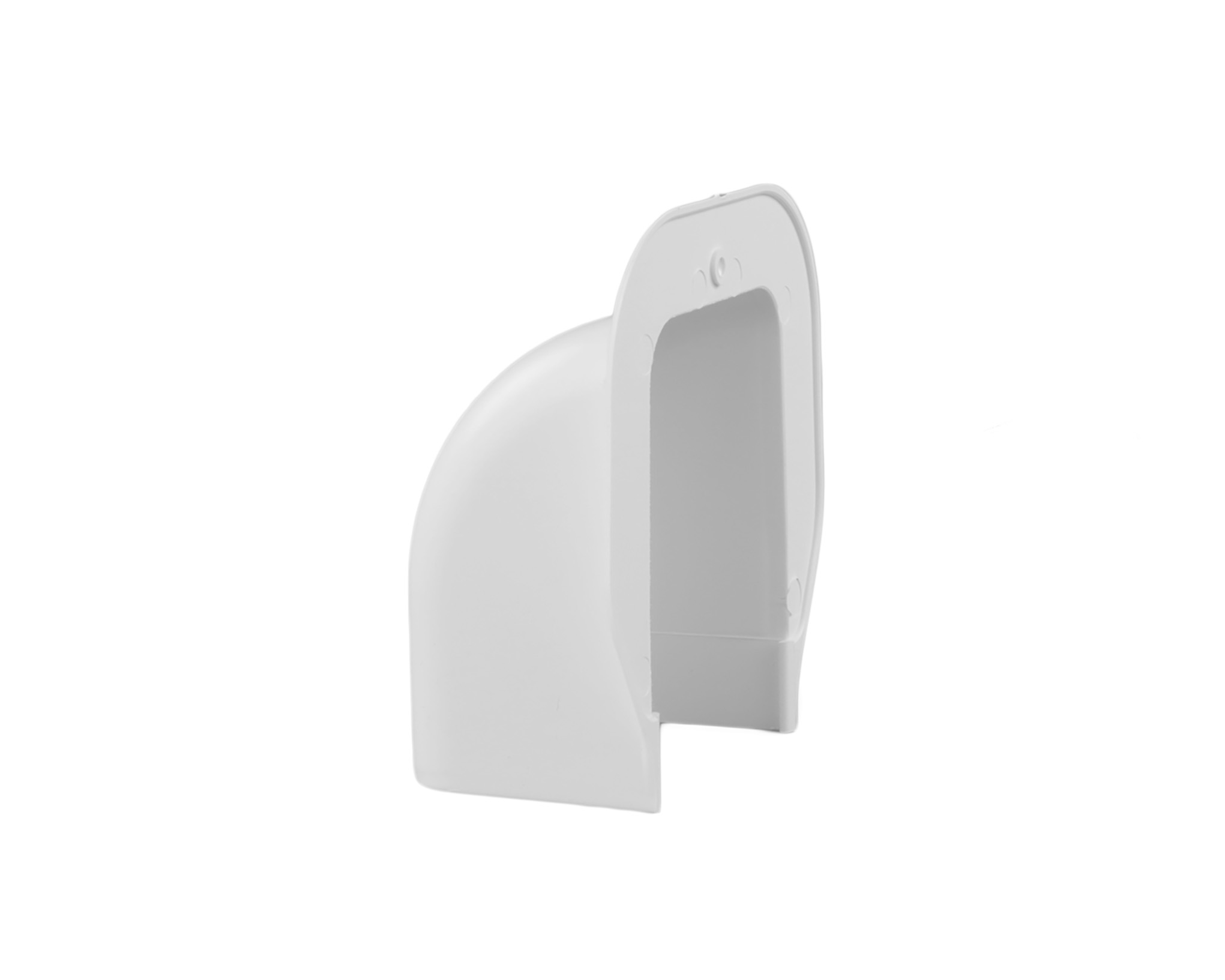 66601000 Angled wall piece with flange 80x60mm