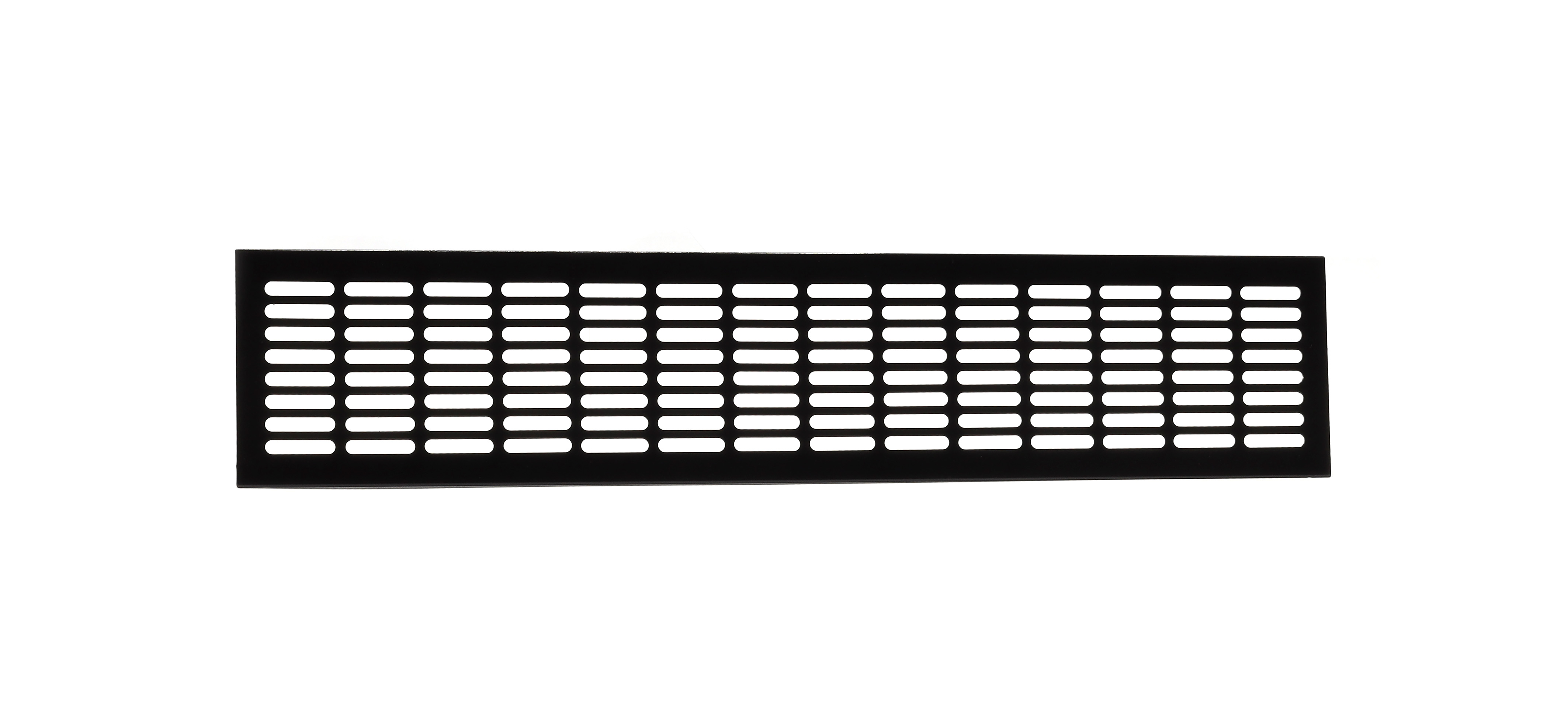 66700101 High capacity skirting grille 500x100mm Alu. Black