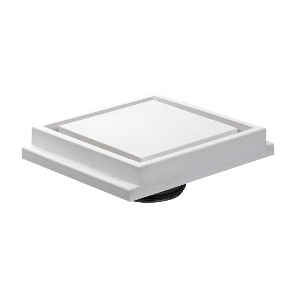 Square diffuser "Square" Ø100mm white