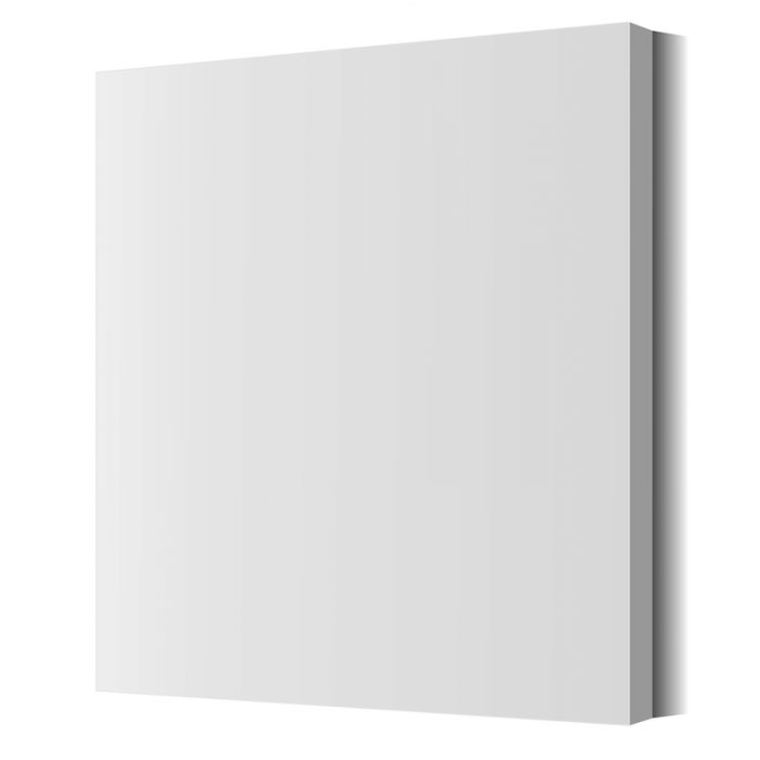 Square collateral diffuser "Side", 4 screws Ø100mm white