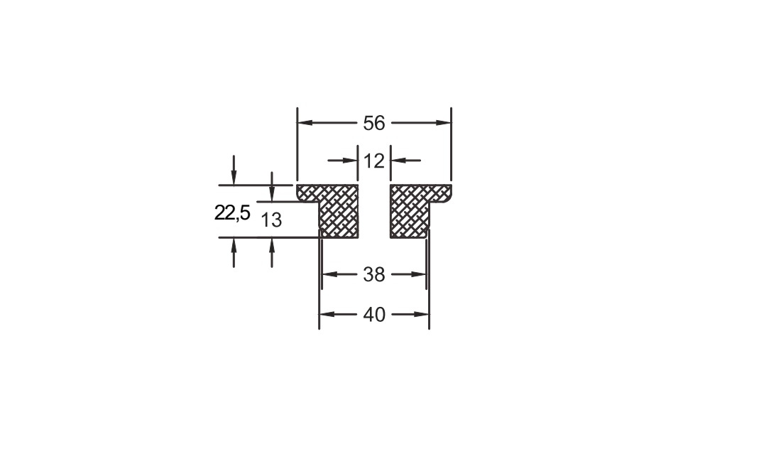 Lineair lijnrooster, instucbaar, 1 sleuf 625x112mm detail 4