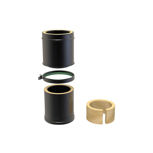 68706401 TW Ø125mm Adaptor pipe 250 to 350mm black