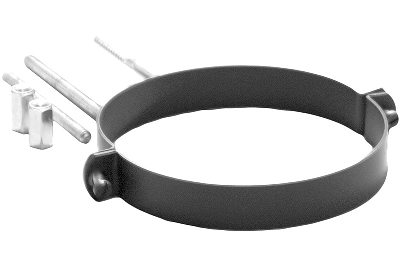 Black steel Ø150mm wall bracket