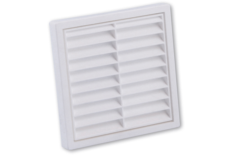 Wall vent with fixed louvres